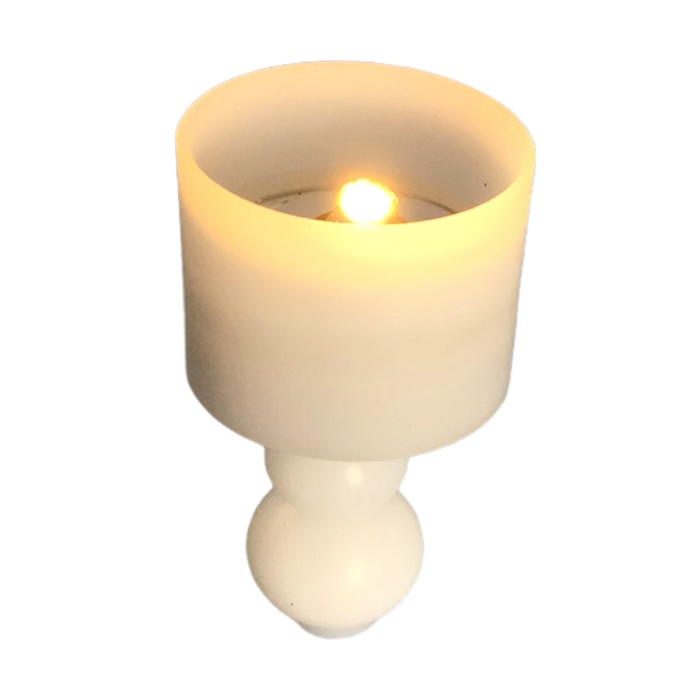 Table Lamp with Modern White Base - Battery Light (Discontinued)
