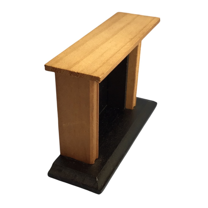 Wooden Fire Surround with Black Hearth