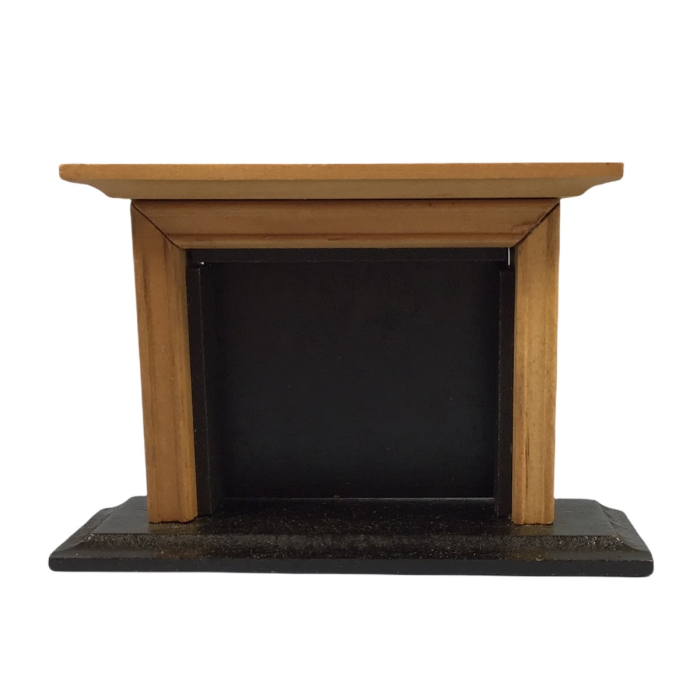 Wooden Fire Surround with Black Hearth