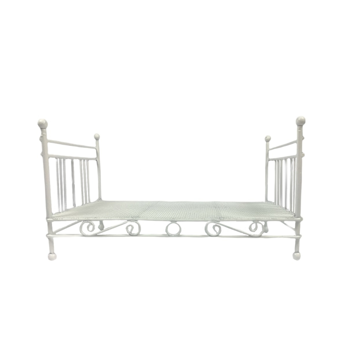 White Wire Double Bed