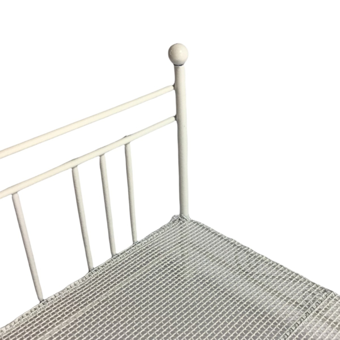 White Wire Double Bed